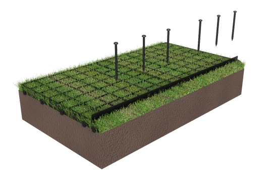 Flexible Lawn Edging for Borders and Grass with Pins